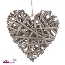 1 x Valentine's Day Willow Heart Antique Lattice Wicker Gift Decor 20 x 20 x 5cm