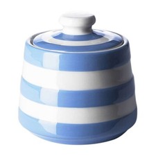Cornishware Blue Sugar Bowl with Lid, Ceramic