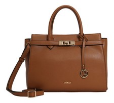 L.CREDI Handle Bag Cognac