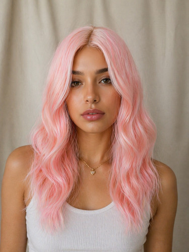 Faelbaty curly pink short - 14",