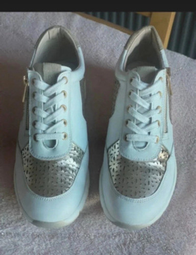 Lotus white and gold - , leather