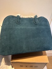 Ladies Suede Bag In Green