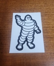 Michelin Tyres Bibendum Standing Waving Sticker Decal Vintage Oil Petrol