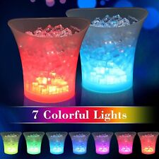 5L LED ICE BUCKET Dining & Bar 7 Color Changing Champagne Wine Beer Drink Cooler
