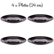 Black Dinnerware Bowl Plates