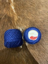 Blue 100% Cotton Crochet Yarn 2x Rolls 