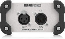 Klark Teknik DS20 Pro Splitter 2 Passive 1-In/2-Out Signal Splitter with Midas 