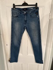 Men’s Replay Blue Anbass Hyperflex Slim Fit Jeans Size W32 L32