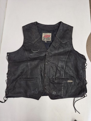 Vintage leather waistcoat - , 50"