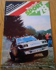 1978 VAUXHALL DTV CHEVETTE racing car brochure. Rally Chevette 2300 HS & Magnum