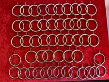 36 USED-HEAVY DUTY 45mm + 15 ~42mm FINIAL CURTAIN RINGS-INNER DIAMETERS-METAL