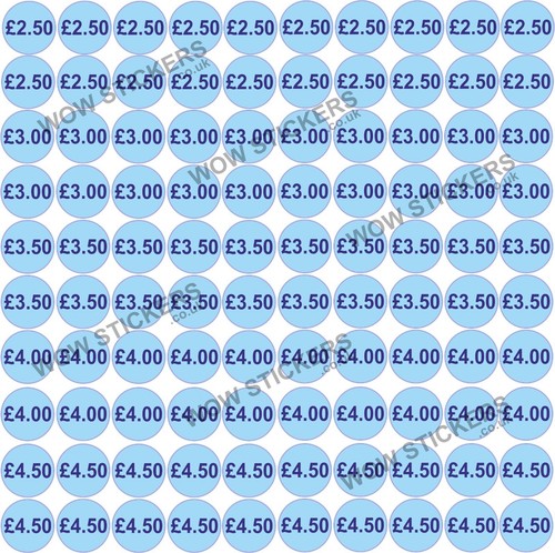 Price stickers ice cream - , van