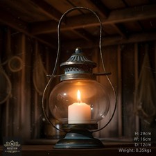 Vintage Style Glass Candle