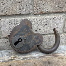 Antique Padlock Cast Iron Very