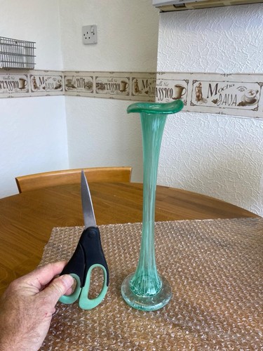 Italian glass stem bud vase - italian,