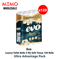 120x Toilet Rolls Soft Tissue