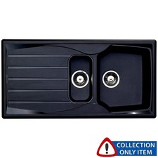 Astracast Sierra 1.5 Bowl Teflite Plastic Black Kitchen Sink & Waste *Grade B*
