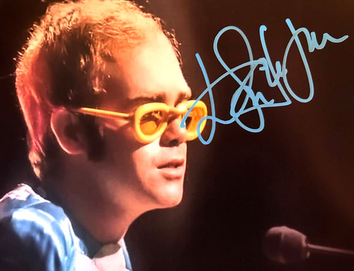 Elton john signed autograph - elton,