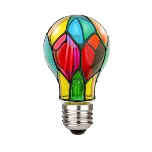 Stained glass light bulb - light, 4w