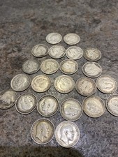 Silver 3 Pence Coins ((23).