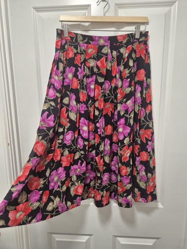 Vintage italian silk floral - silk,