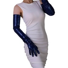 Stretchy Long Gloves Soft Faux