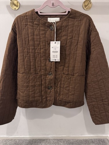 Rustic linen blend puffer - linen,