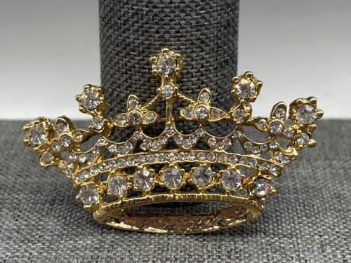 Vintage gold tone crystal - tone,