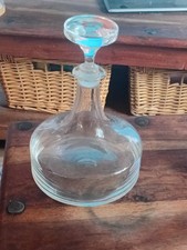Large Wide Base Glass Ship