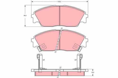 Front trw gdb763 brake pad - front,