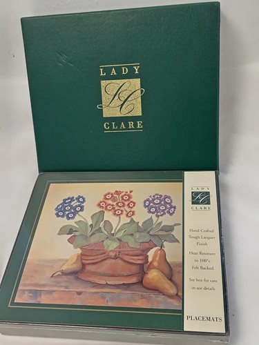 Lady clare auriculas placemats - lady,