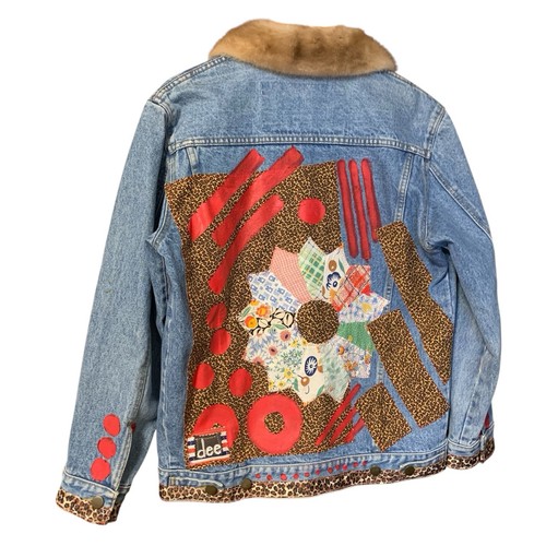 Upcycled denim jacket - jacket, m