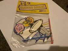 Vintage 1960s Sandwich Markers still sealed in packaging.