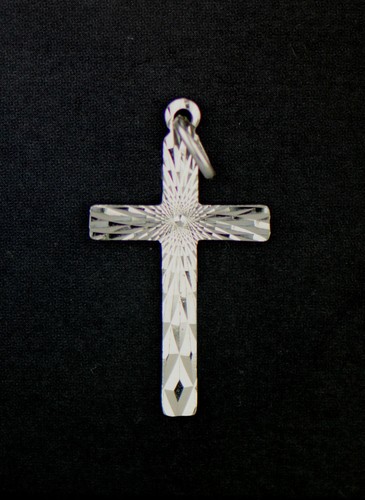 Sterling silver cross marble - sterling,