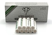 NEW White Elephant Natural Meerschaum Pipe Filter - 9mm Filter 20 Pack