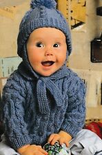795 CHILD'S CABLE JACKET & HAT