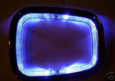 Blue led chrome gear surround - led,