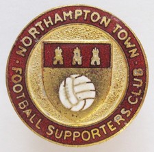 NORTHAMPTON TOWN - Vintage SUPPORTERS CLUB Enamel Football Pin Badge By Firmin