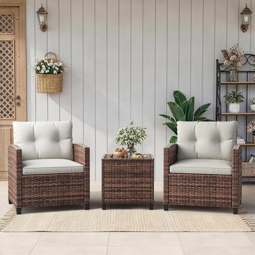 3piece rattan garden furniture - rattan,