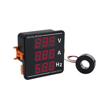 AC Ammeter Voltmeter Three Display Current Voltage Frequency Meter9774