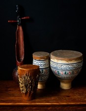 Vintage African Tribal Drums &