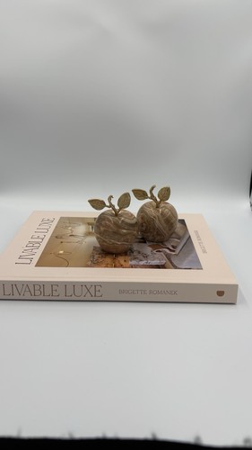 Pair marble onyx apple - marble,