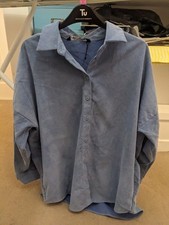 Zara Corduroy Blue Shirt M