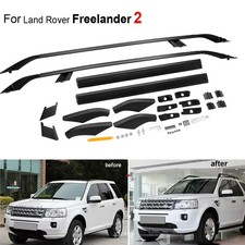 Roof Rack Side Rail Cross Bar Luggage Black For 2006-14 Land Rover Freelander 2