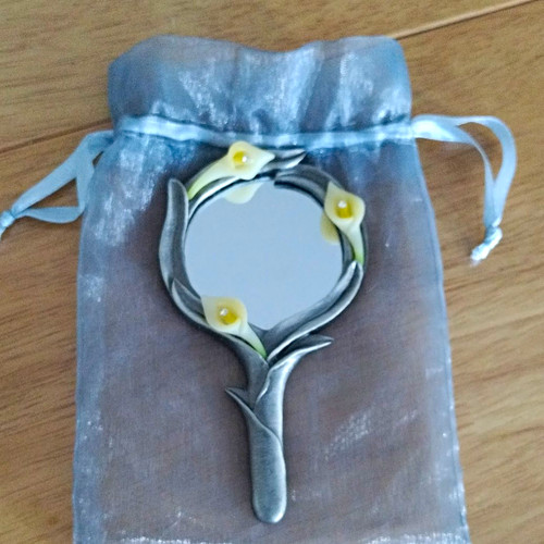 Pewter floral hand - pewter,