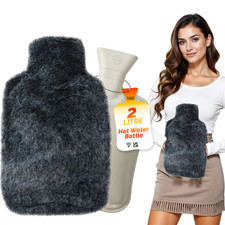 Hot Water Bottle 2L Faux Fur