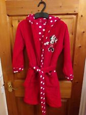 M&S Minnie Mouse Red Dressing Gown Girls Age 6-7 Yrs