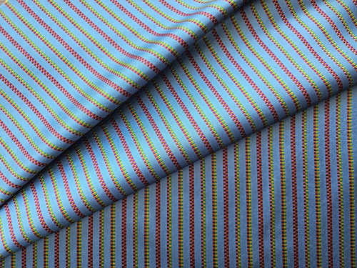 Pale blue check stripe premium - blue,