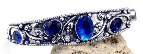 925 sterling silver - silver, blue
