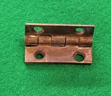 Small cast solid brass stopped butt hinge antique tea caddy box lid craft 25mm.
